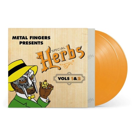 mf doom - metal fingers presents - special herbs 1&2 mustard yellow 2LP.jpg